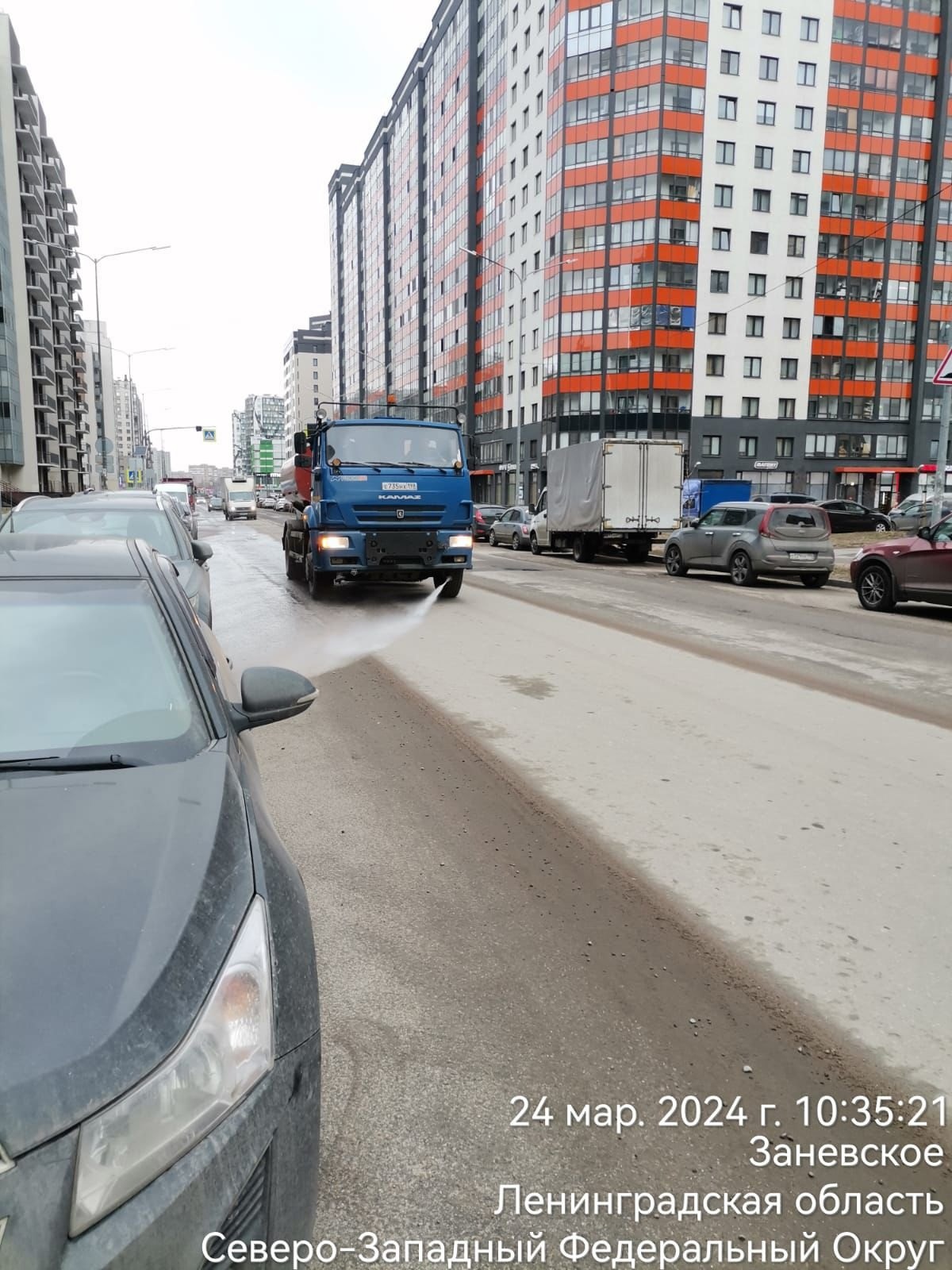 Весенняя мойка улиц началась в Заневском городском поселении – Заневское  городское поселение